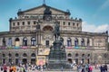 DRESDEN, GERMANY Ã¢â¬â AUGUST 13, 2016: Tourists walk and visit on